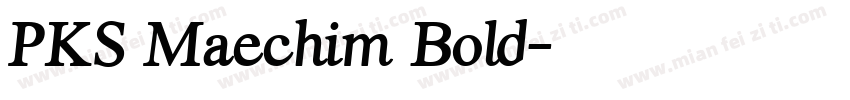 PKS Maechim Bold字体转换
